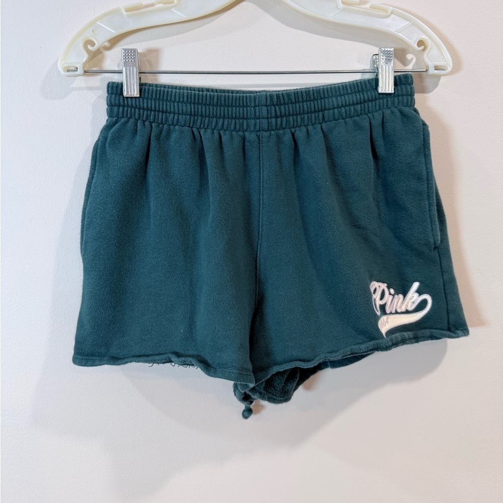 🔥PINK Women’s Teal Lounge Shorts Size S EUC🔥